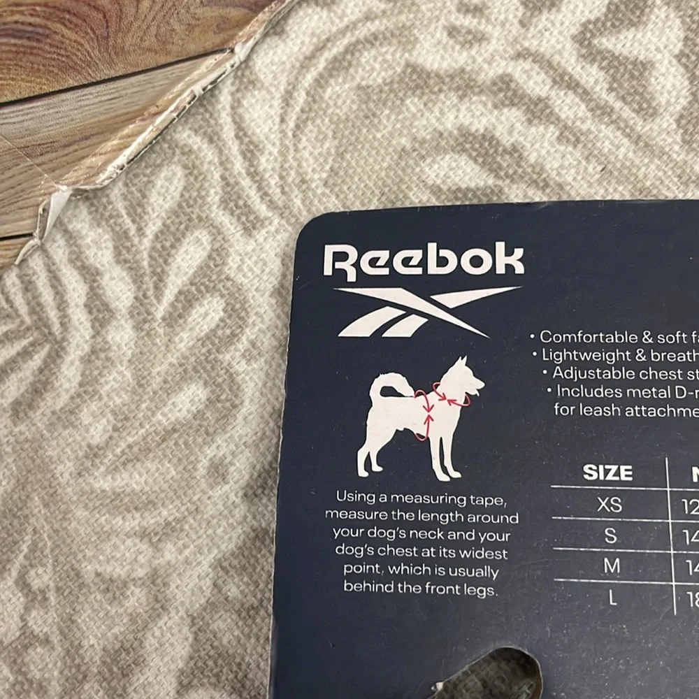 REEBOK Dog walk in harness‎ durable breathable material XS 14-16” blue